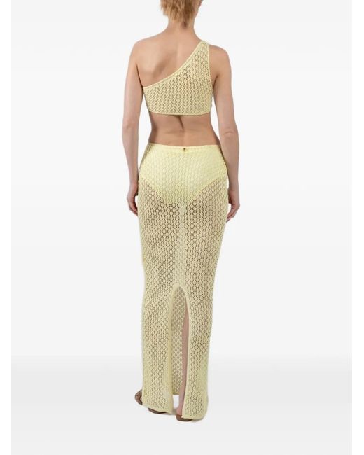 Bananhot Natural One-Shoulder Ring-Detail Midi Dress
