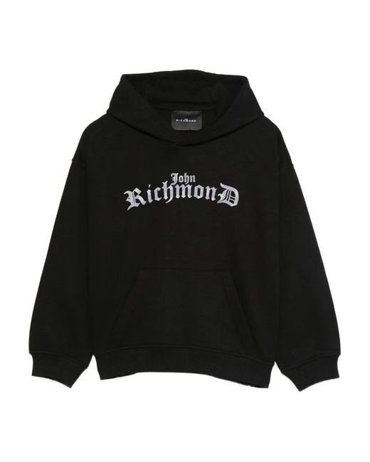 John Richmond Junior ロゴ パーカー ブラック | Lyst