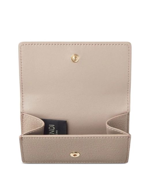 Fendi Natural Ff Mini Tri-Fold Wallet