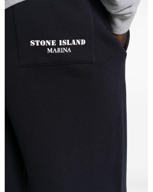 メンズ Stone Island フレンチテリー トラックパンツ Blue