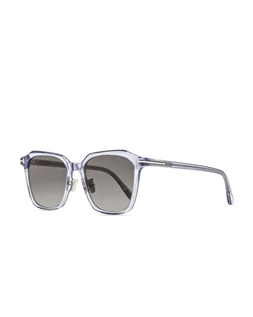 Tom Ford Gray Transparent-Frame Sunglasses