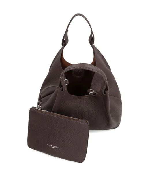 Gianni Chiarini Dua レザーハンドバッグ Brown