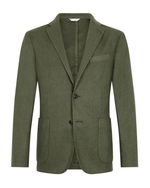 Blazer Con Due Bottoni E Tasca Applicata di Boglioli in Green da Uomo