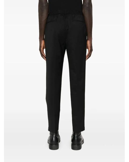 Briglia 1949 Black Drawstring Pleated Trousers for men