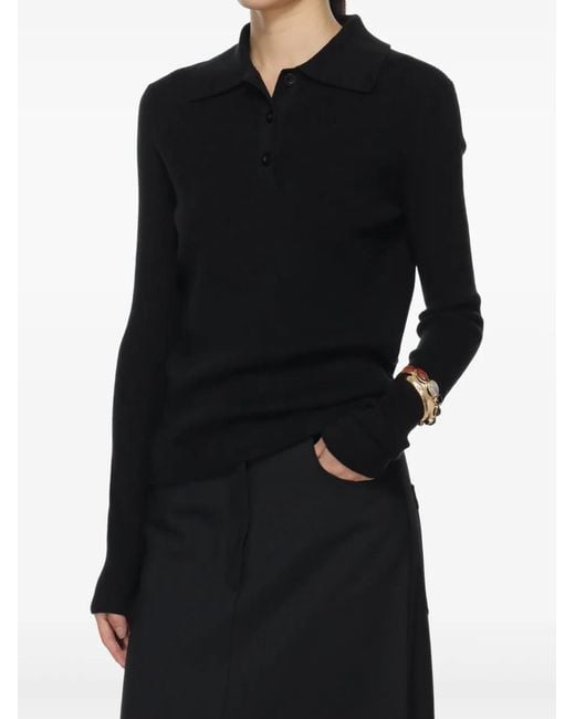 Rohe Blue Long-Sleeve Polo Shirt