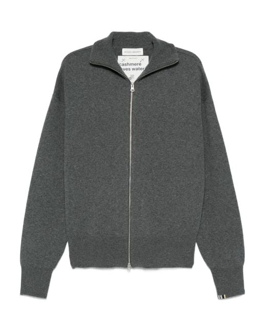 Extreme Cashmere ジップアップ カシミアカーディガン Gray