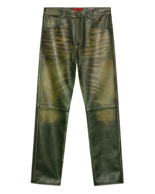 424 Leren Broek Met Vijf Zakken in het Green voor heren