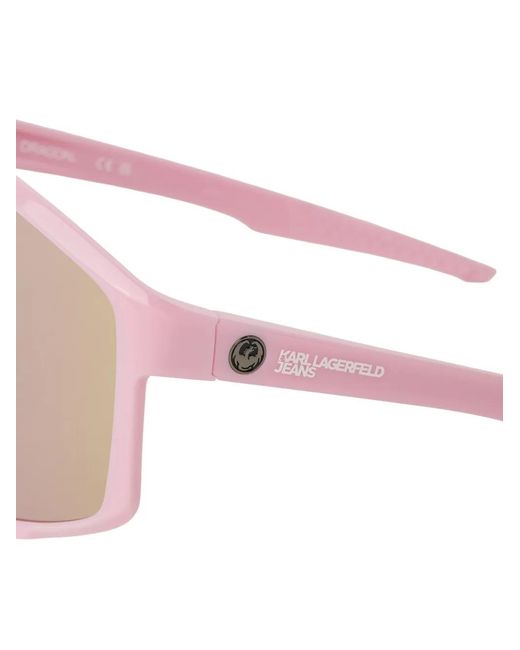 Karl Lagerfeld Pink Rectangle-Frame Sunglasses