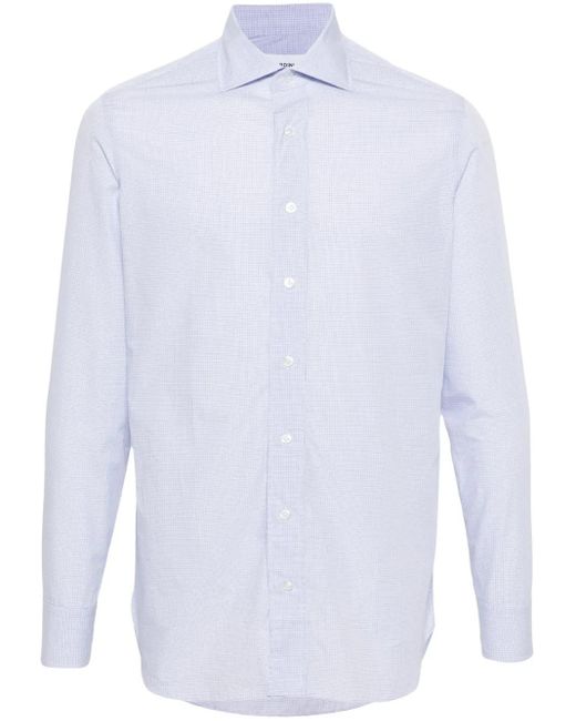 Lardini White Check-Pattern Shirt for men