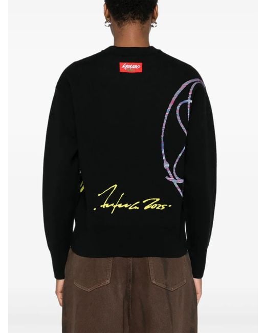 KENZO Black X Futura 2000 Pullover mit Blumen-Print