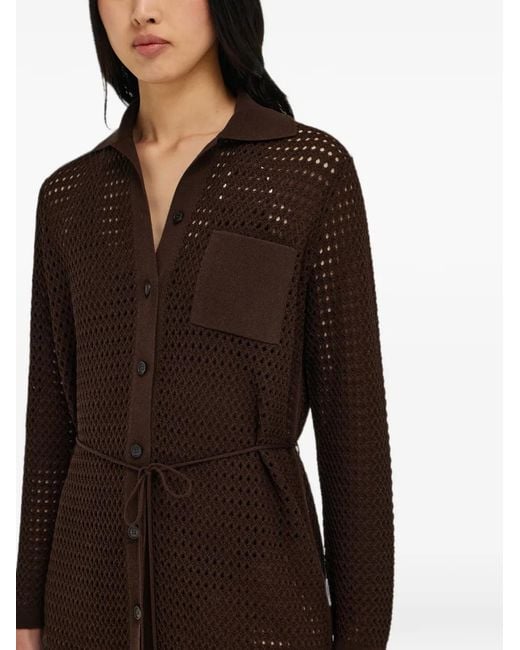 Ferragamo Purple Knitted Shirt Dress