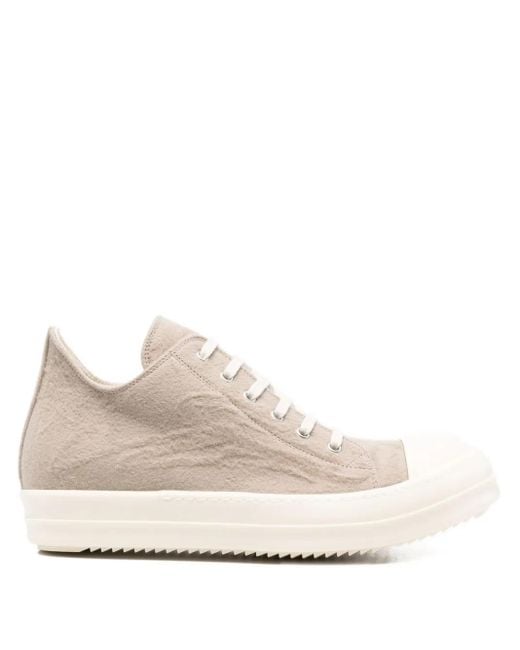 Rick Owens Natural Lace-Up Sneakers for men