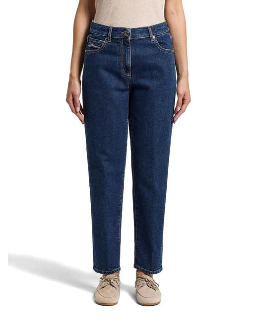 Peserico Blue Frayed-Detail Jeans