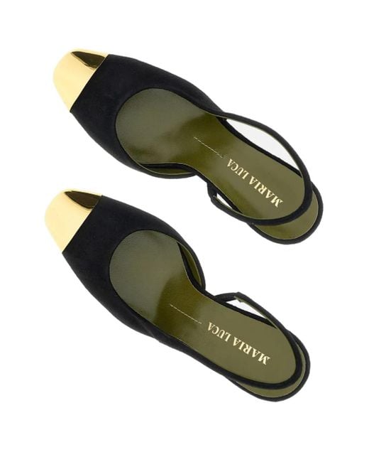 MARIA LUCA Black 90Mm Eleonora-Toe Slingback
