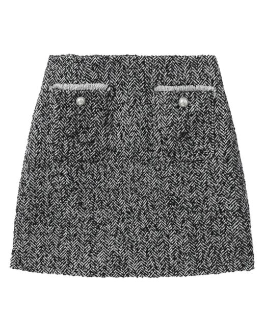 BAPY BY *A BATHING APE® Gray Houndstooth Miniskirt