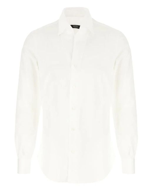 Camicia A Maniche Lunghe di Barba Napoli in White da Uomo