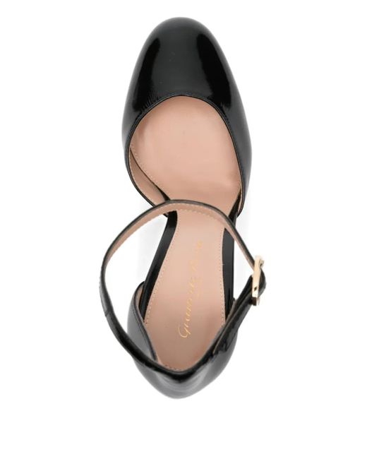 Gianvito Rossi Black 120Mm Platform Ankle-Strap Heeled Pumps