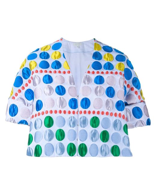 Delpozo Multicolor Polka Dot Cropped Jacket