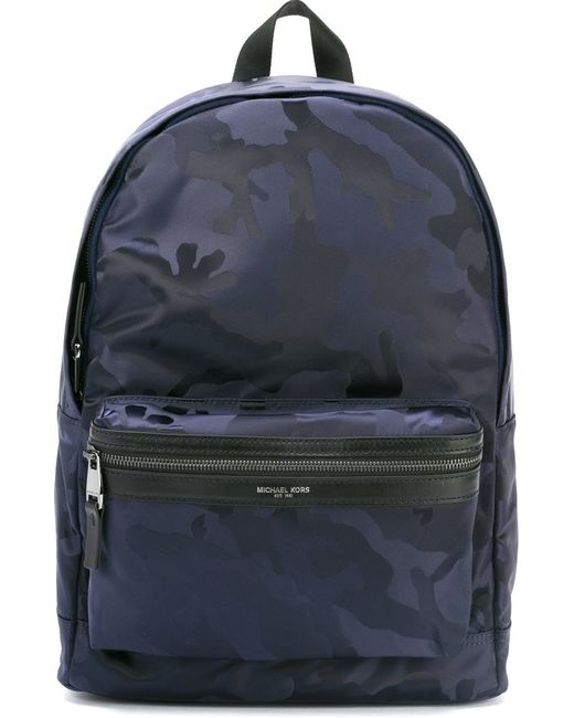 Michael Kors Blue Camouflage Backpack for men