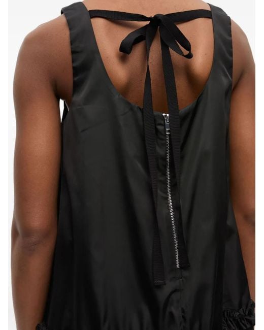 Ganni Black Nylon Mini Dress