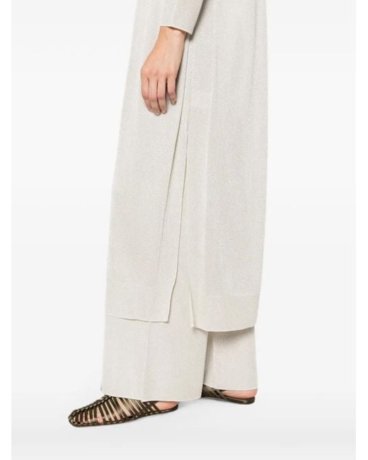 Nenette White Side-Slit Cardigan