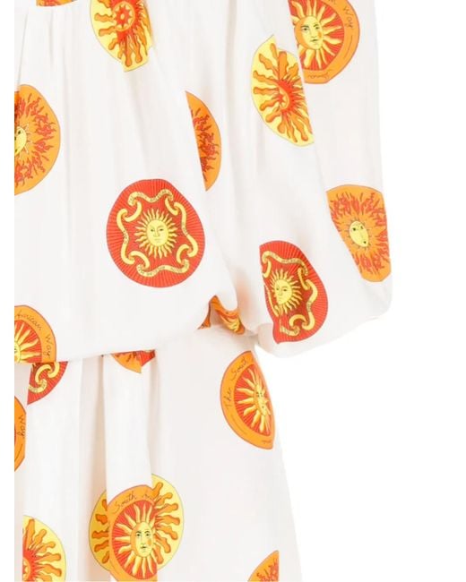 Amir Slama Metallic Printed Oversized Dress