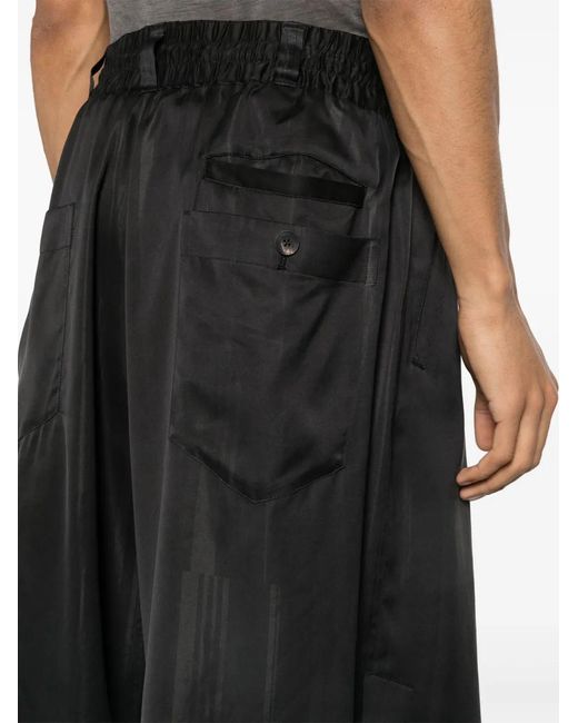 Y-3 Black 3s Drawstring-waist Track Shorts for men