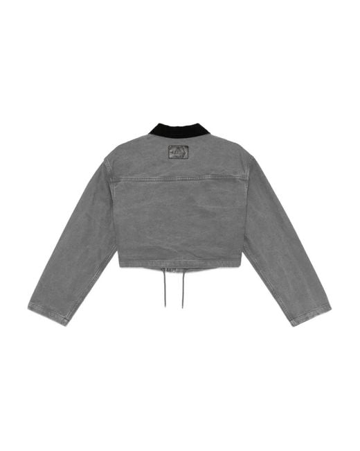 Izzue Black Logo-Embroidered Jacket