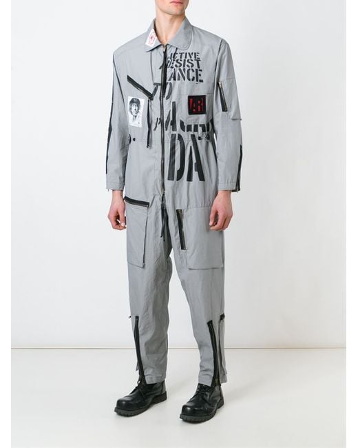 Vivienne Westwood Zipped Up Jumpsuit in Grey for Men | Lyst UK