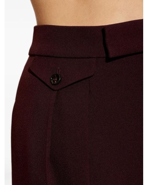 Chloé Purple Buttoned Pleated Trousers