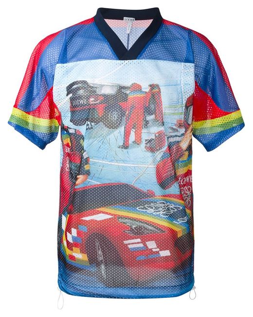 Loewe Red 'racing Nascar' Print T-shirt for men
