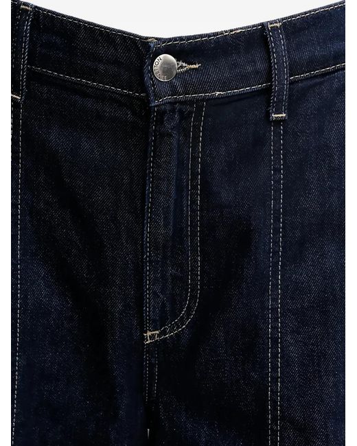Benetton Blue Pocket Wide-Leg Jeans
