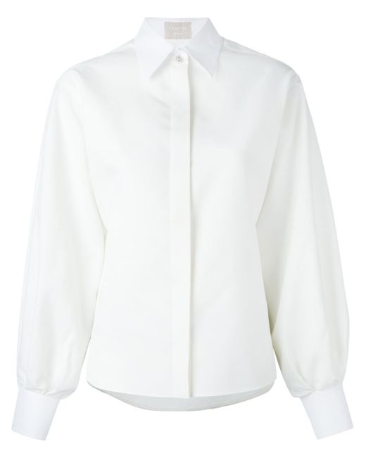 Lanvin Puffy Sleeve Shirt in Multicolor (RED) - Save 65% | Lyst