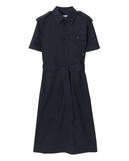 Burberry Wollen Blousejurk in het Blue