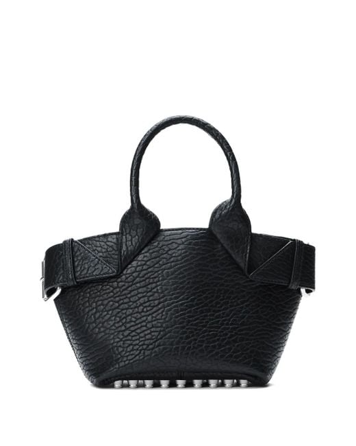 Alexander Wang Black Buckle-Detail Studded Tote Bag