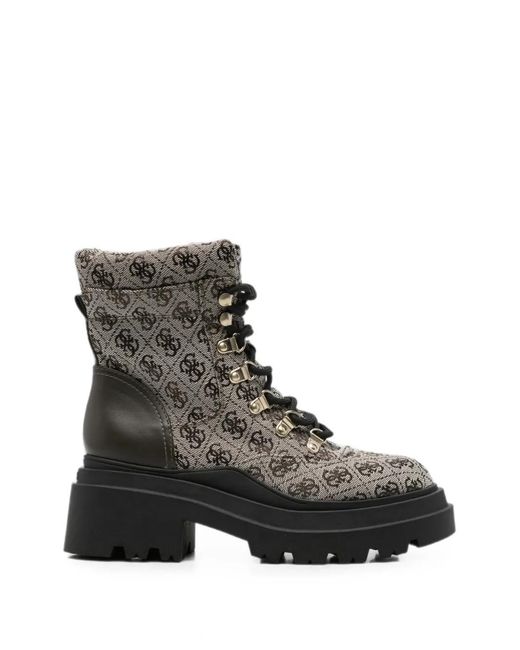 Guess Black Vaney Combat Boots