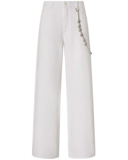 Pinko チェーンディテール パンツ White