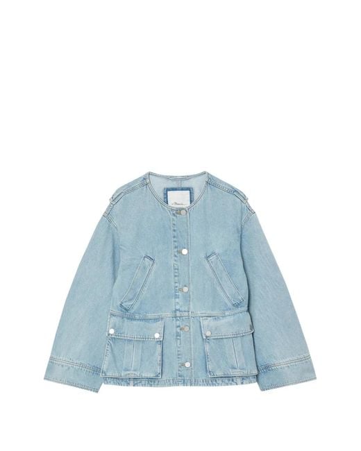 3.1 Phillip Lim Blue Flap-Pocket Jacket