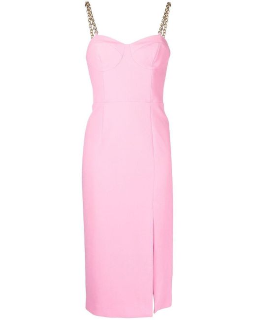 Rebecca Vallance Pierson Chain-strap Midi Dress in Pink | Lyst Australia