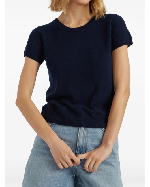Chinti & Parker Blue Pure Cashmere T-Shirt