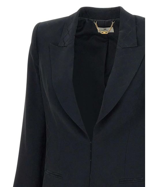 Elisabetta Franchi Black Tailored Blazer