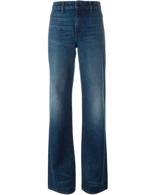 Helmut Lang Bootcut Pocketless Jeans In Blue Lyst 