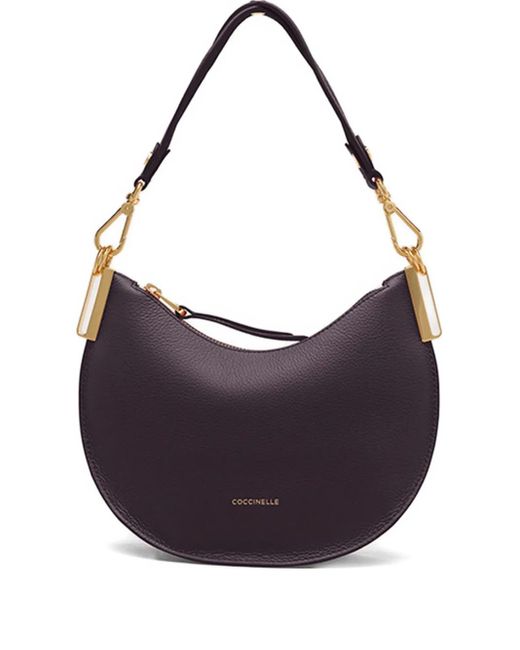 Coccinelle Purple Sunup Crescent-Shaped Shoulder Bag