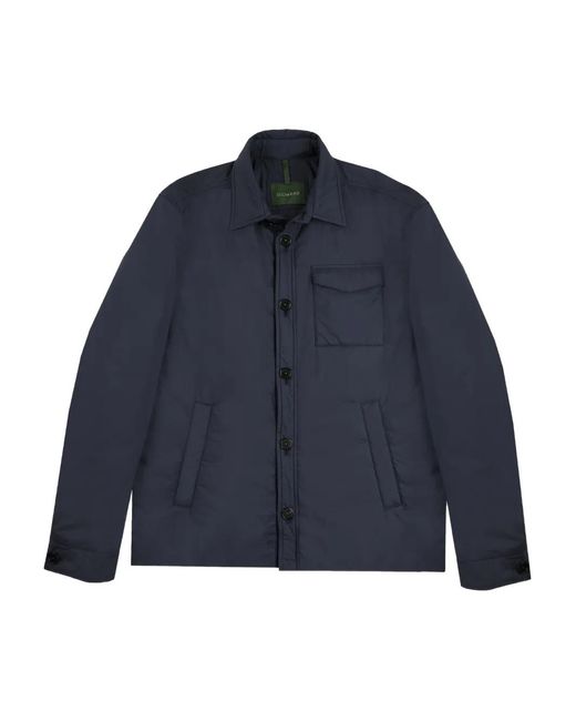 Slowear Blue Padded Overshirt for men