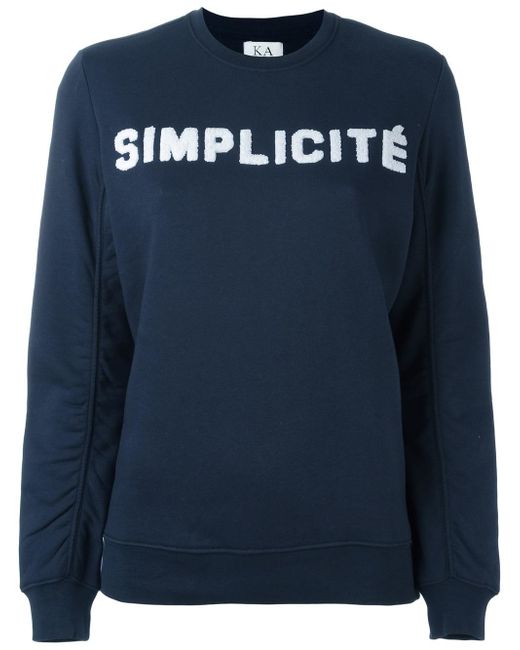 Zoe Karssen Blue 'simplicité' Print Sweatshirt for men