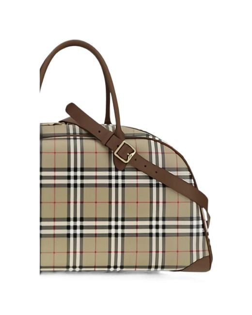 Burberry Metallic Check-Pattern Holdall for men