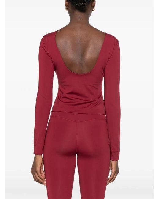 MACRON Red Scoop-Back Performance Top