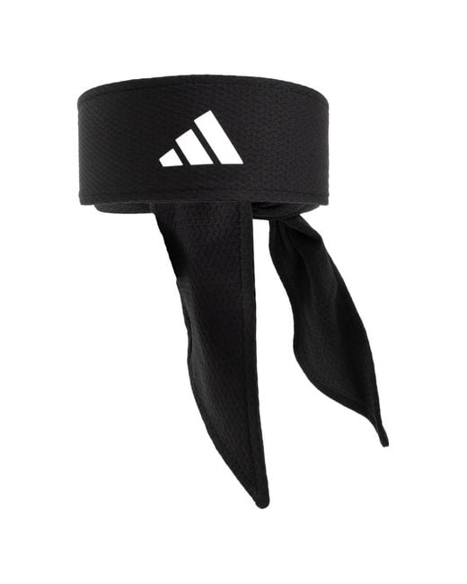 Adidas Black Logo-Print Tie-Fastening Headband