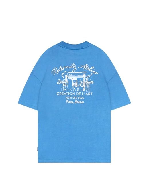 RETERNITY Blue Graphic T-Shirt for men