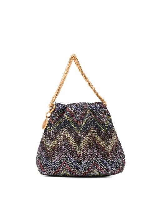 Missoni Black Chevron Chain-Strap Mini Bag